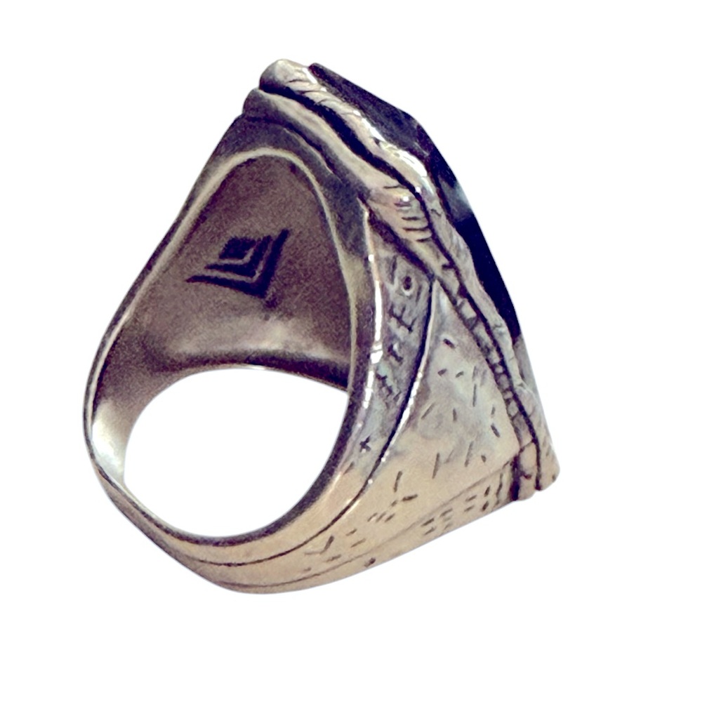 Ring Silpada Black Tie Ring. Onyx and Sterling Silver size 9 1/2 - Picture 7 of 7